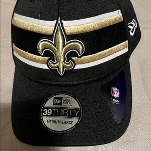 New Era New Orleans Saints Black and Gold 39THIRTY Fitted Cap